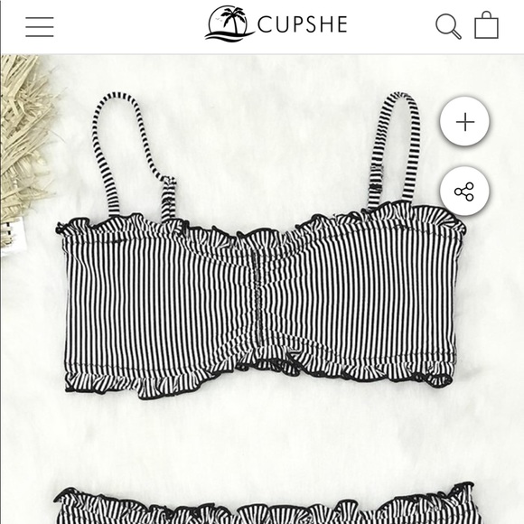 CUPSHE “Striped Bikini w/ Ruffle” bikini - Picture 2 of 2